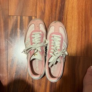 Adidas Pink and Cream Sambas Sneakers